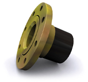 Saplama flanşı, DIN flanşı ve conta 54 mm, çelik